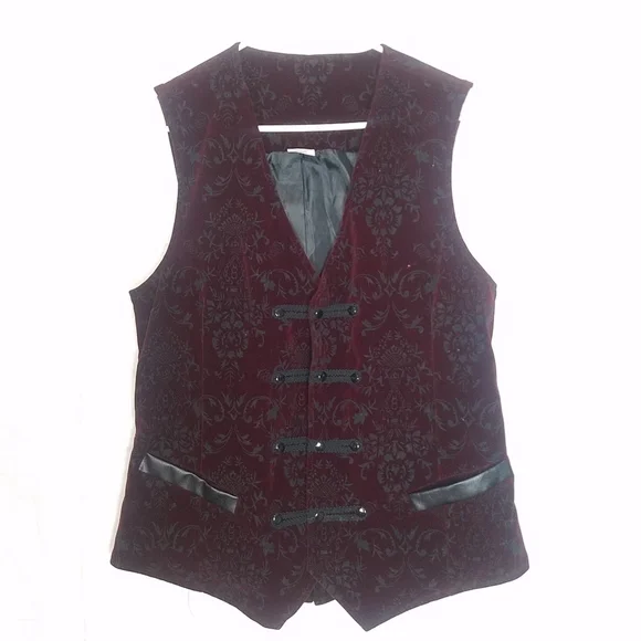 Spirit Halloween velvet faux leather vest - Picture 3 of 9